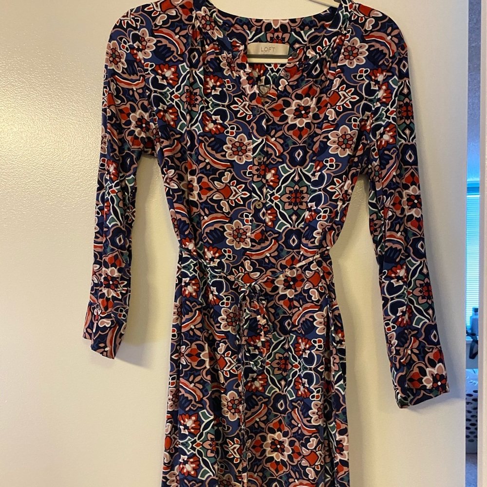 Long sleeve Light Loft Tie Dress